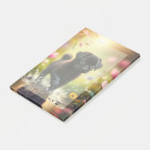 Personalized Pug Puppy Floral Sticky Note Pad ポストイット (アングル)