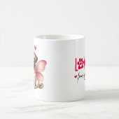 Personalized Pug Valentine's Day コーヒーマグカップ (中央)