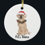 Personalized Puggle セラミックオーナメント<br><div class="desc">Make the nice list this year with an ornament of your favorite puggle elf!</div>