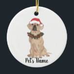 Personalized Puggle セラミックオーナメント<br><div class="desc">Make the nice list this year with an ornament of your favorite puggle elf!</div>