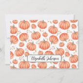 Personalized Pumpkin Botanical Note Card ノートカード (正面)