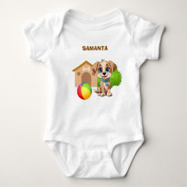 Personalized Puppy Baby Bodysuit ベビーボディスーツ