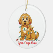 Personalized Puppy Christmas Ornament セラミックオーナメント (左)