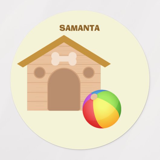 Personalized Puppy Labels  ラベル (デザイン2)