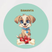 Personalized Puppy Labels ラベル (デザイン1)