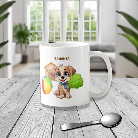 Personalized Puppy Mug コーヒーマグカップ