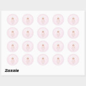 Personalized Purim Sticker – Pink Cotton Candy ラウンドシール (シート)