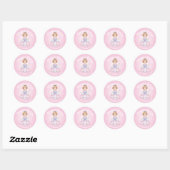 Personalized Purim Sticker – Princess Theme ラウンドシール (シート)