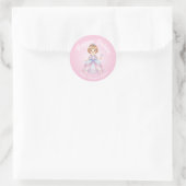 Personalized Purim Sticker – Princess Theme ラウンドシール (バッグ)
