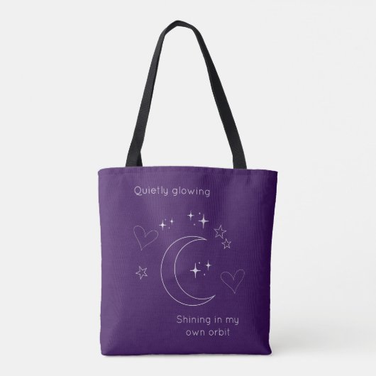 Personalized Purple Celestial Line Art Tote Bag トートバッグ (裏面)