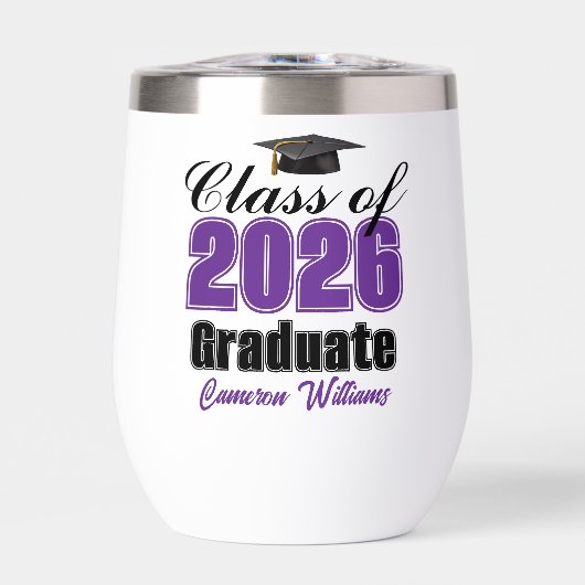 Personalized Purple Class of 2026 Graduation (正面)