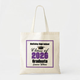 Personalized Purple Class of 2026 Graduation Party トートバッグ
