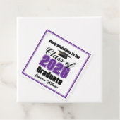 Personalized Purple Class of 2026 Graduation Party フェイバータグ (インサイチュ)
