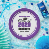 Personalized Purple Class of 2026 Graduation Party ペーパープレート (パーティー)