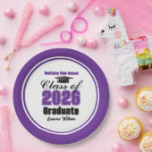 Personalized Purple Class of 2026 Graduation Party ペーパープレート (パーティー)