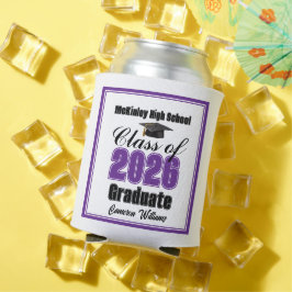 Personalized Purple Class of 2026 Graduation Party 缶クーラー