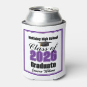 Personalized Purple Class of 2026 Graduation Party 缶クーラー (缶正面)