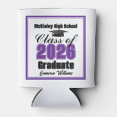 Personalized Purple Class of 2026 Graduation Party 缶クーラー (正面)