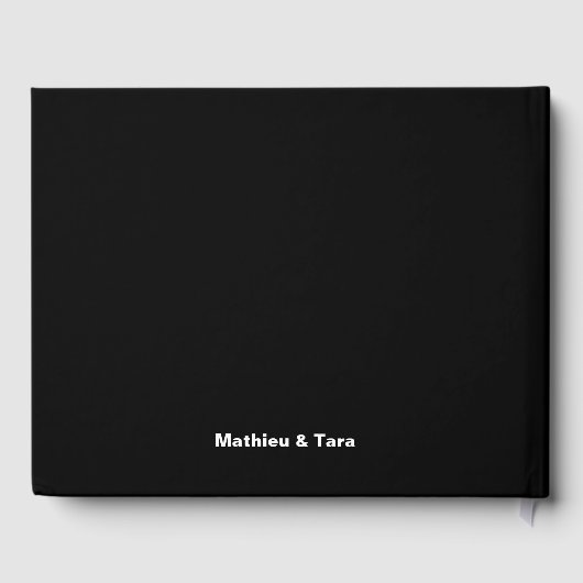 Personalized Purple Floral Bouquet Wedding ゲストブック (裏面)