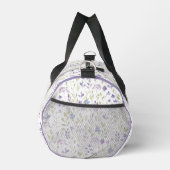 Personalized Purple Floral Monogram ダッフルバッグ (右)