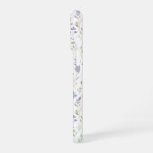 Personalized Purple Floral Monogram iPhoneケース (左側面)