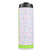 Personalized Purple Floral Name & Monogram タンブラー (正面)