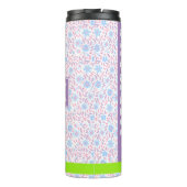 Personalized Purple Floral Name & Monogram タンブラー (裏面)
