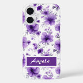 Personalized Purple Floral Phone for iPhone  Case-Mate iPhoneケース (裏面)