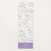 Personalized Purple Floral Yoga Mat ヨガマット (正面)