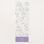 Personalized Purple Floral Yoga Mat ヨガマット (裏面)