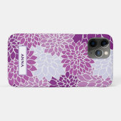 Personalized Purple Flower Pattern iPhone Case Case-Mate iPhoneケース (裏面(横))