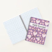 Personalized Purple Heart Daily Journal Custom ノートブック (内部)