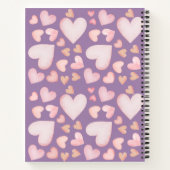 Personalized Purple Heart Daily Journal Custom ノートブック (裏面)