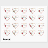 Personalized Purple Heart stickers ハートシール (シート)