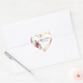 Personalized Purple Heart stickers ハートシール (封筒)