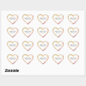 Personalized Purple Heart stickers ハートシール (シート)
