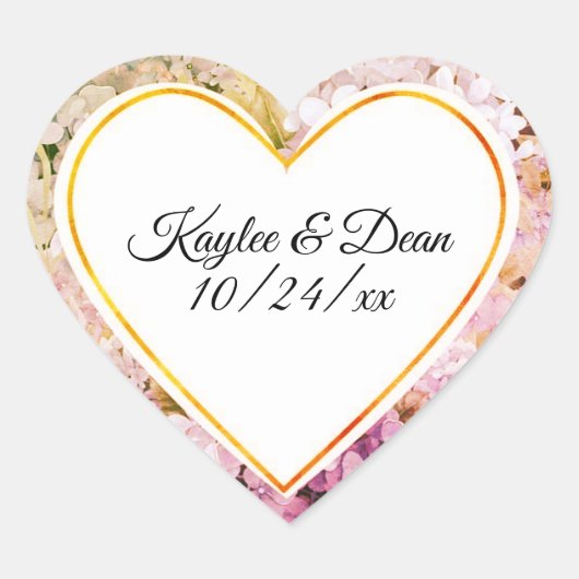 Personalized Purple Heart stickers ハートシール (正面)