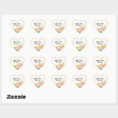 Personalized Purple Heart stickers ハートシール (シート)