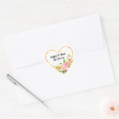 Personalized Purple Heart stickers ハートシール (封筒)
