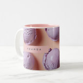 Personalized Purple Ice Cream Scoop  ツートーンマグカップ (正面左)