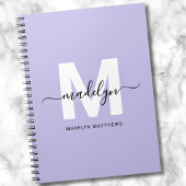 Personalized Purple Initial Monogram ノートブック