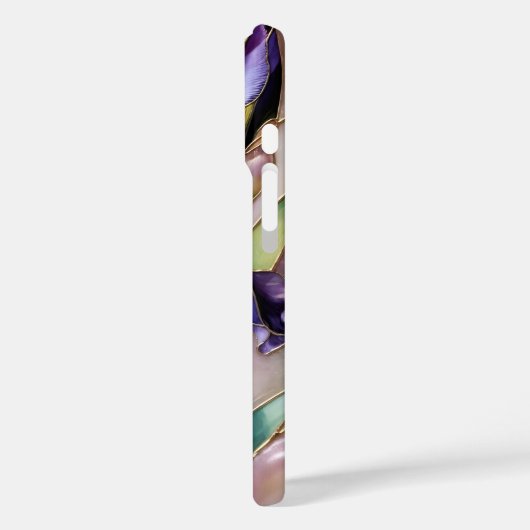 Personalized Purple Iris Phone Case Elegant Case-Mate iPhoneケース (裏面 / 左)
