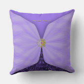 Personalized Purple Jewel Textile Illusion クッション (裏面)