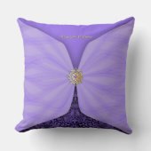 Personalized Purple Jewel Textile Illusion クッション (正面)