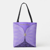 Personalized Purple Jewel Textile Illusion トートバッグ (裏面)