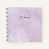 Personalized Purple Marble Notebook ノートブック (正面)