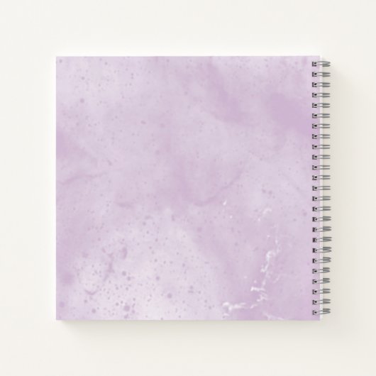 Personalized Purple Marble Notebook ノートブック (裏面)