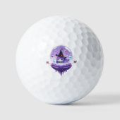 Personalized Purple Moon Golf Ball  ゴルフボール (正面)