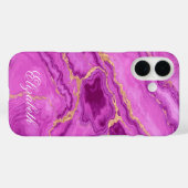 Personalized Purple & Pink Marble Case-Mate iPhoneケース (裏面 (横))