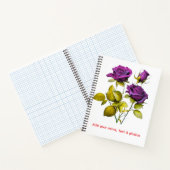 Personalized Purple Rose Notebook | Add Your Name ノートブック (内部)